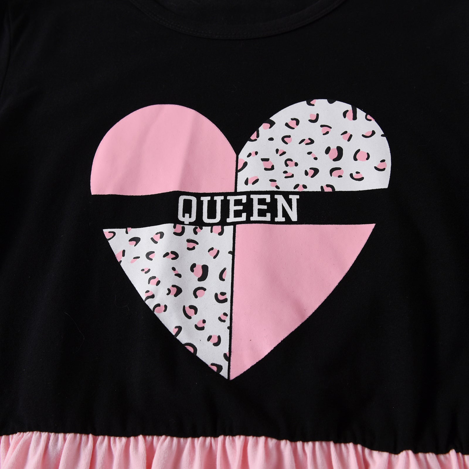 Vikita Mum and Daughter Family Matching Love Heart Princess Dress