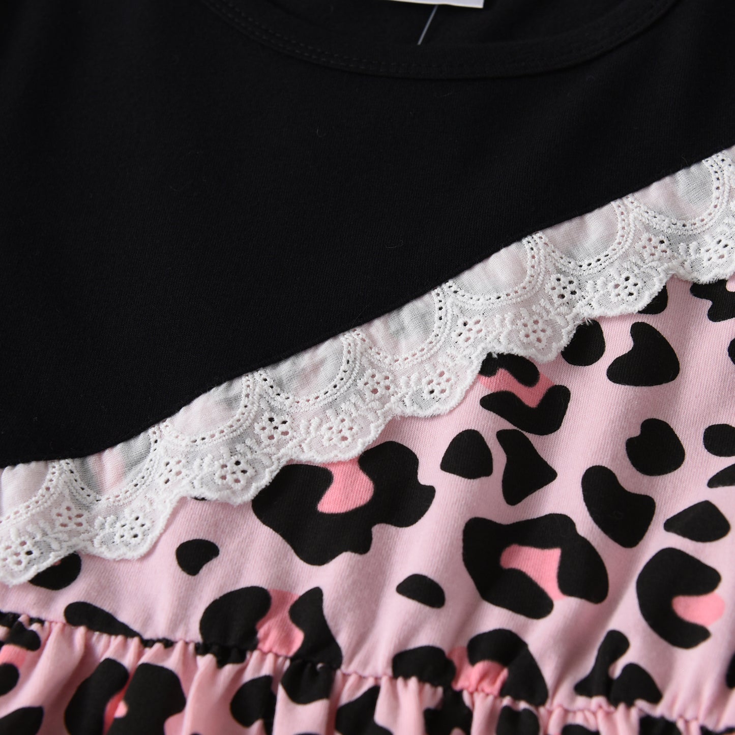 Vikita Mum and Daughter Family Matching Leopard Print Tribe Casual Dress