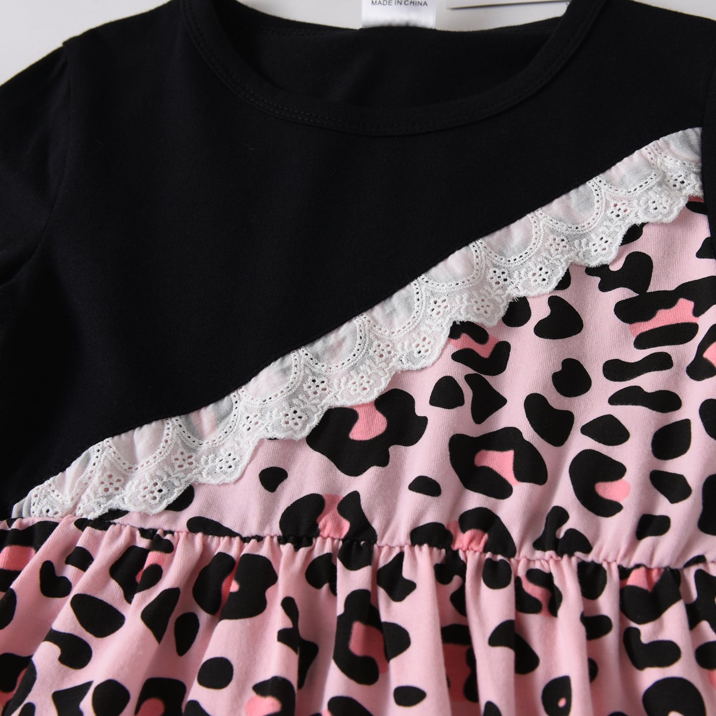 Vikita Mum and Daughter Family Matching Leopard Print Tribe Casual Dress