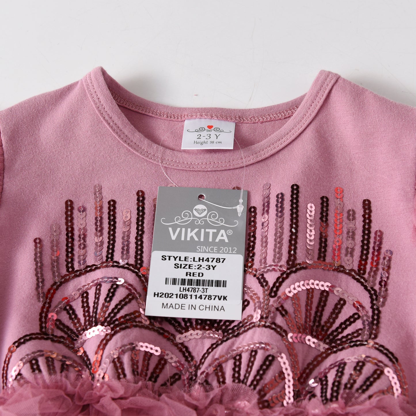 Bling Shiny Sequin Rust red Girl Toddler Tutu Dress