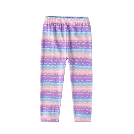 Pink Mermaid Pattern Girl Toddler Skinny Leggings Pant 3-8T