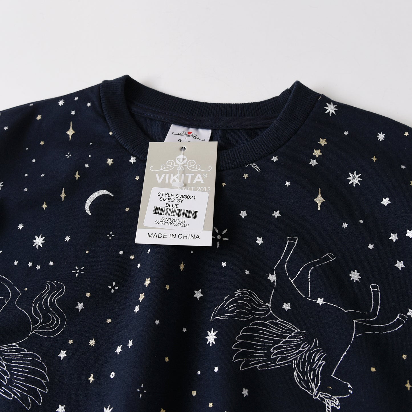 Unicorn Starry Sky Pattern Girl Toddler Sweatshirt Long Sleeve Top 3-8T