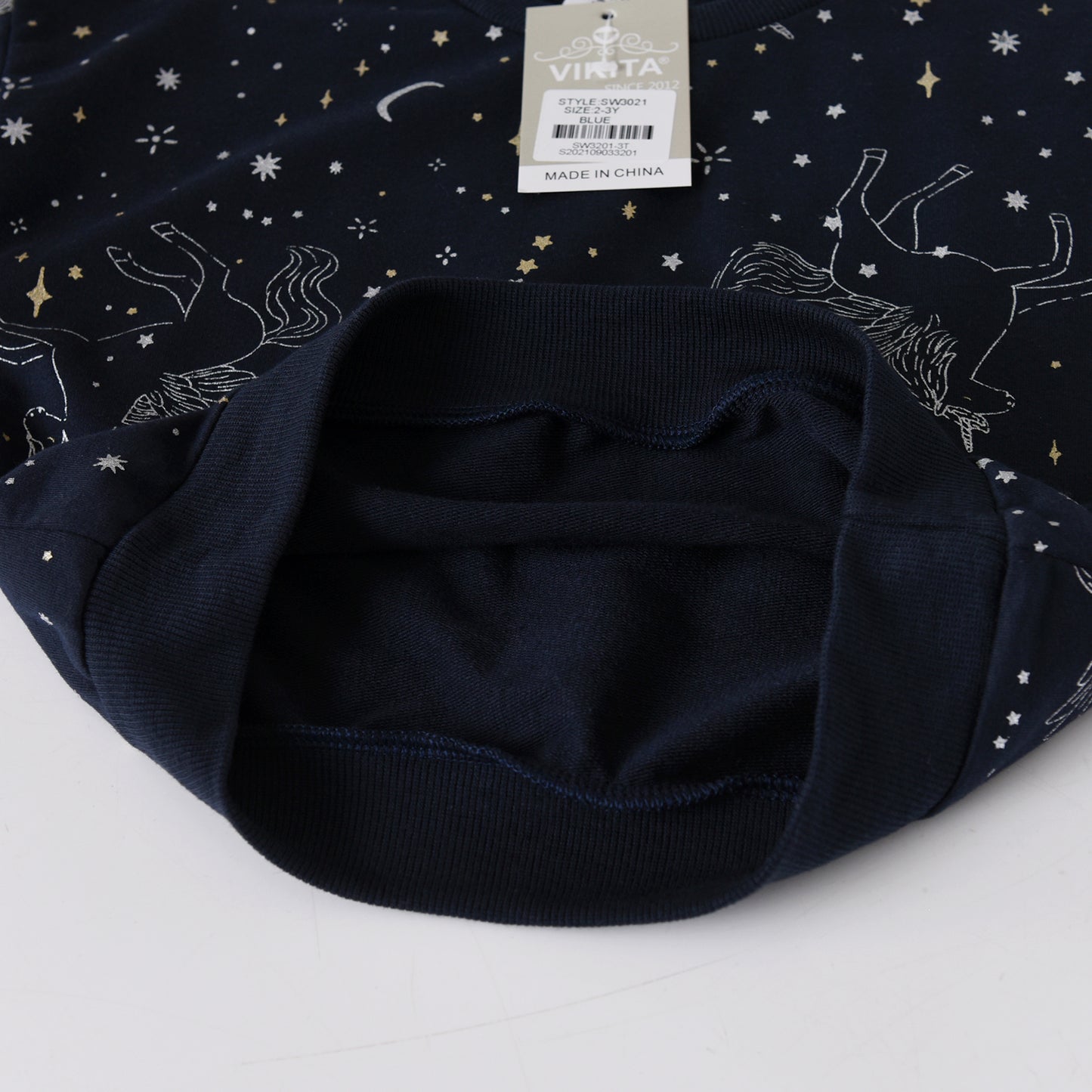 Unicorn Starry Sky Pattern Girl Toddler Sweatshirt Long Sleeve Top 3-8T
