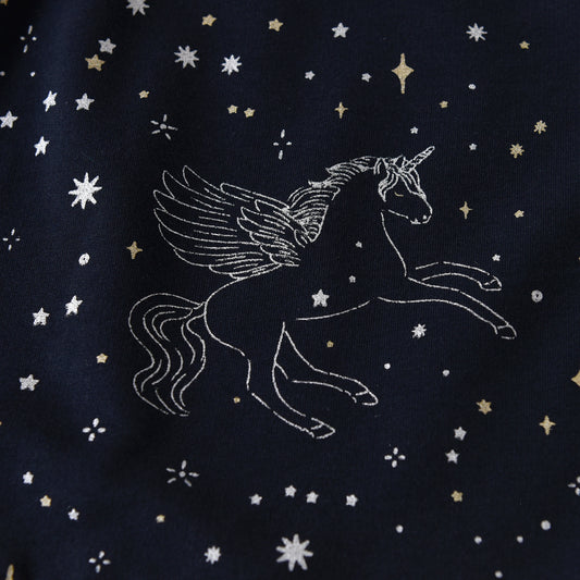 Unicorn Starry Sky Pattern Girl Toddler Sweatshirt Long Sleeve Top 3-8T