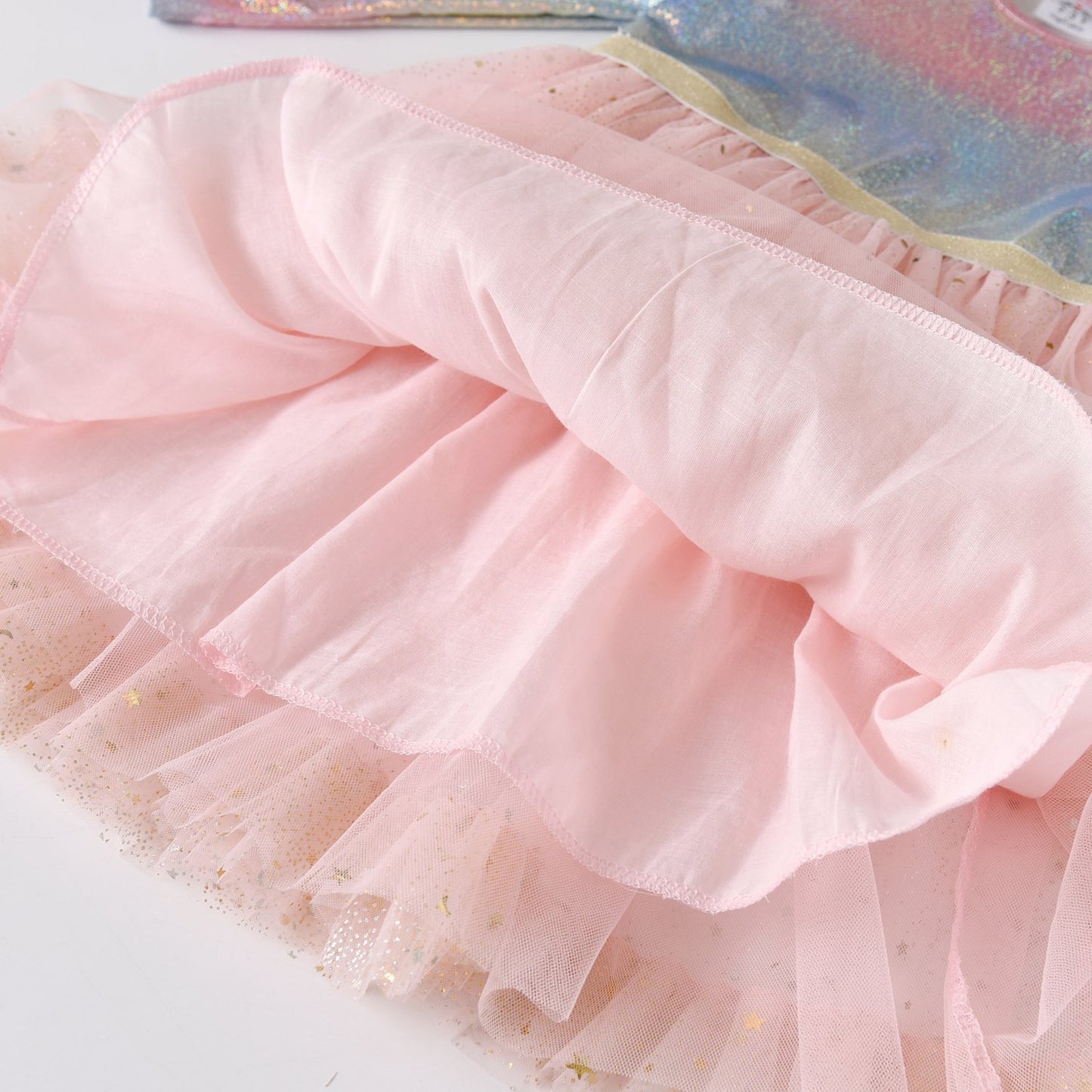 2Y-8Y 2pcs Mermaid Purple Tutu Dress and Pink Ruffle Tulle Tutu Dress Set