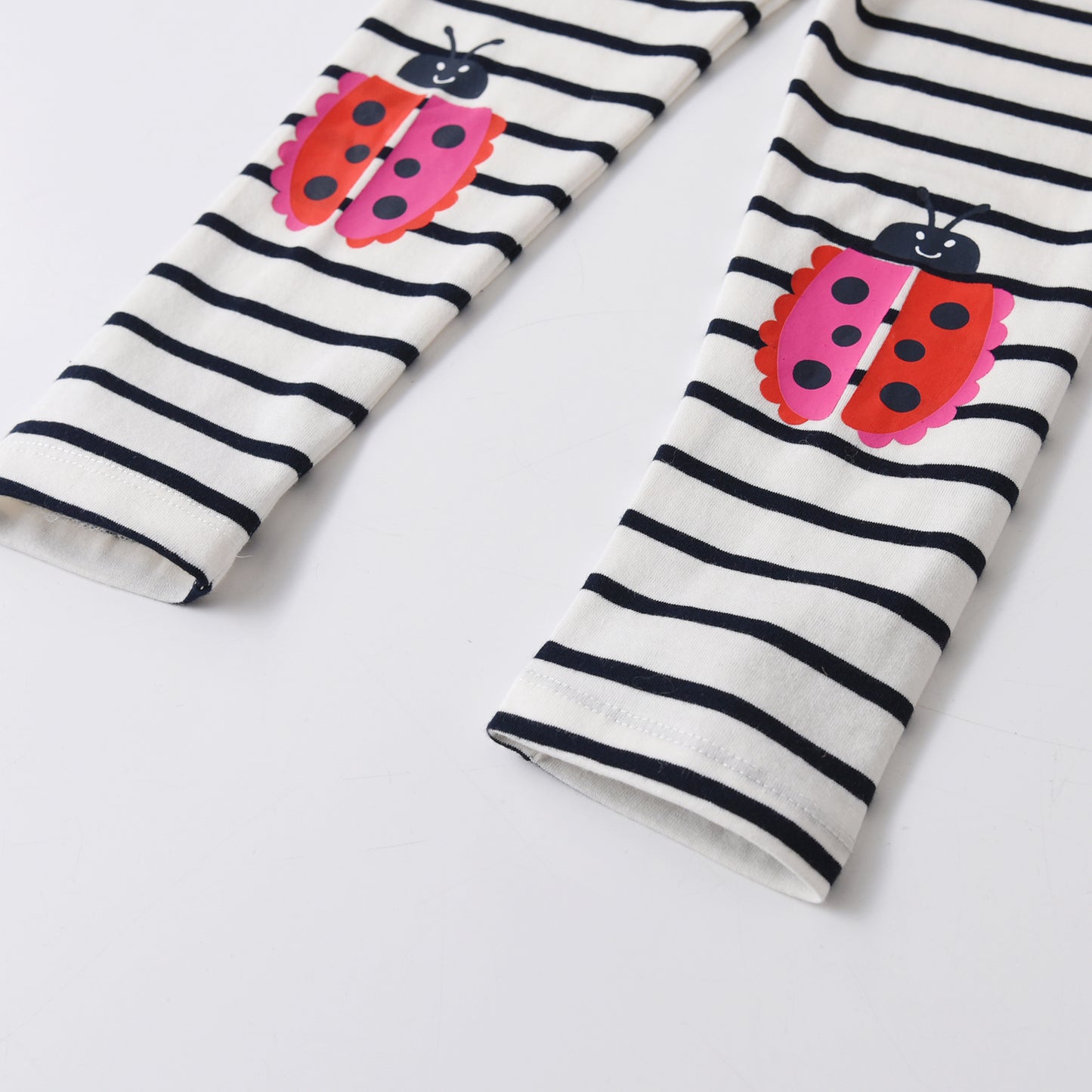 Vikita Ladybird Stripe Skinny Leggings Pant for Girls Toddler 3-8T