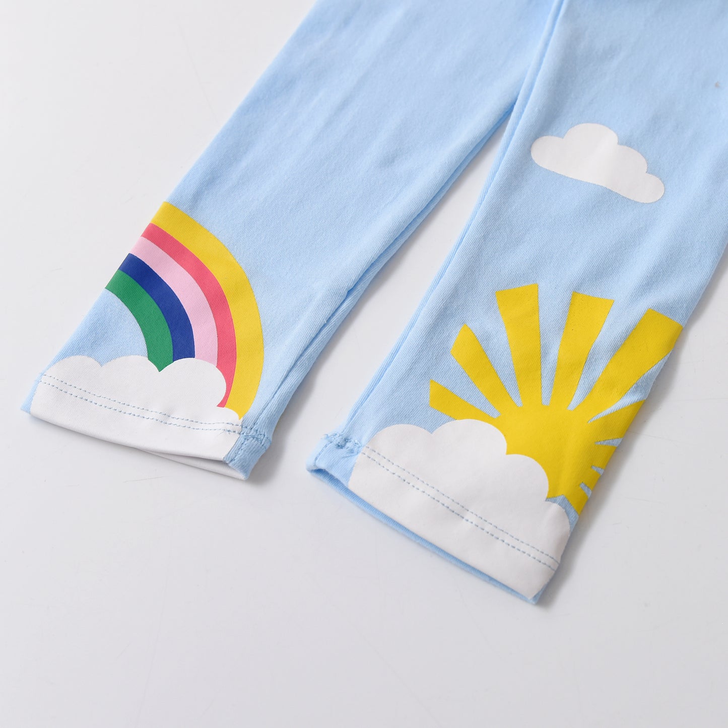 Vikita Rainbow Sunshine Pattern Girl Toddler Skinny Leggings Pant 3-8T