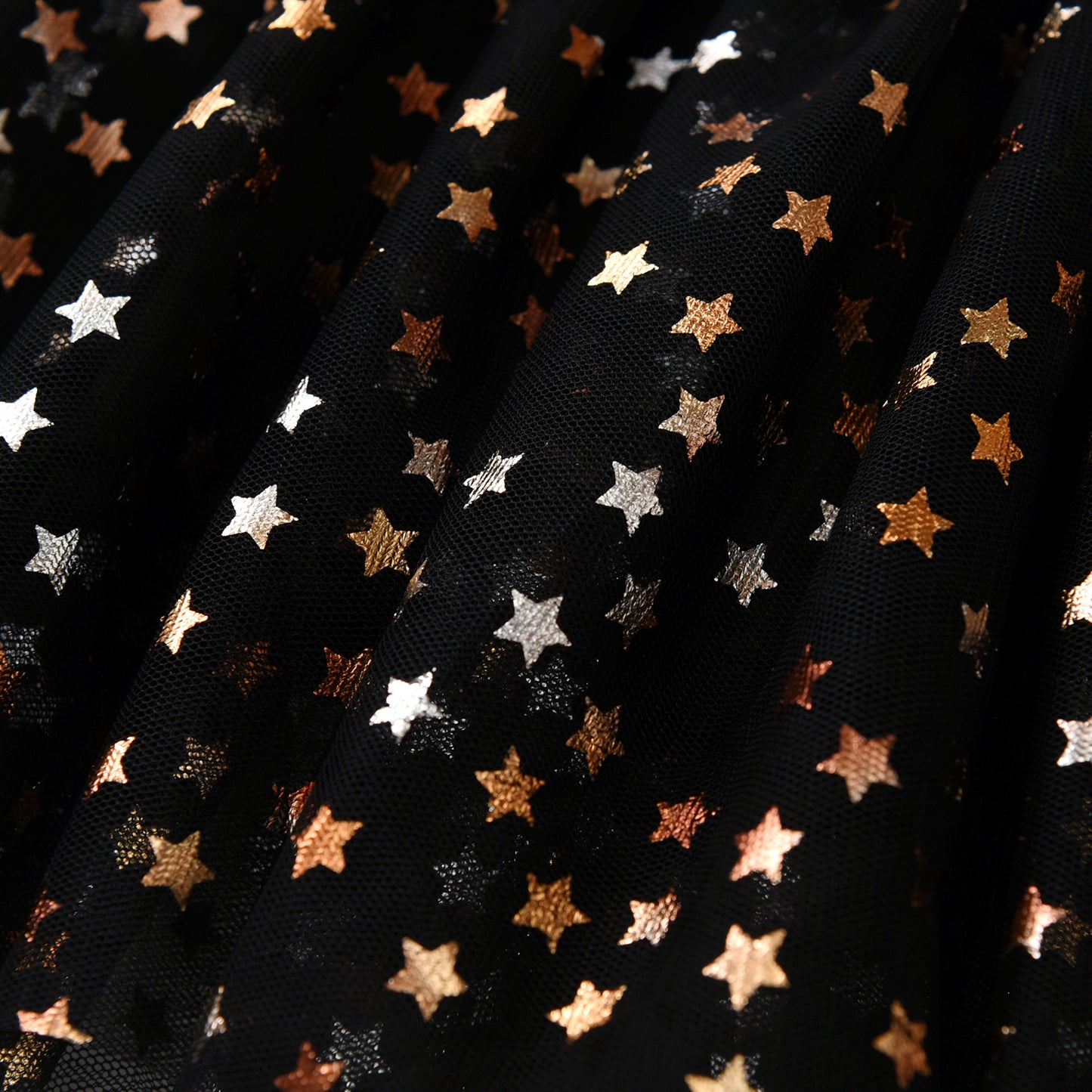 2Y-8Y Christmas Star Sequins Black Sweater Tulle Dress for Girls Toddler