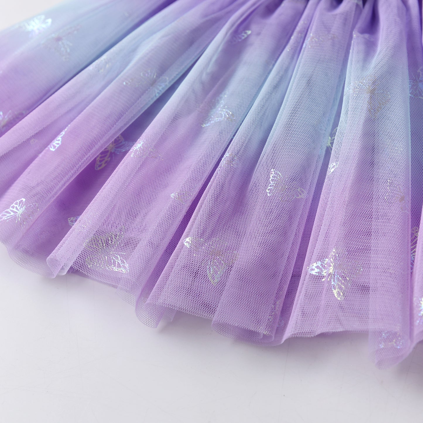 2Y-8Y Butterfly Pattern Purple Tulle Girls Tutu Skirts