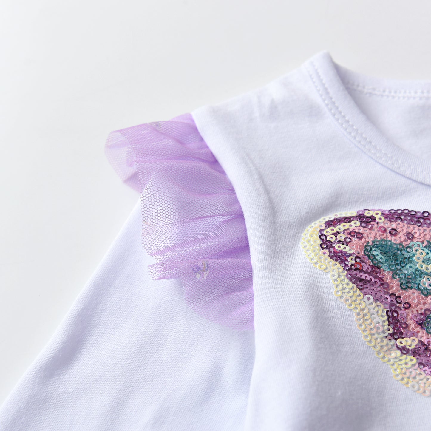 2Y-8Y Girls Casual Dresses Sequins Butterfly Tulle Girls Tutu Dress