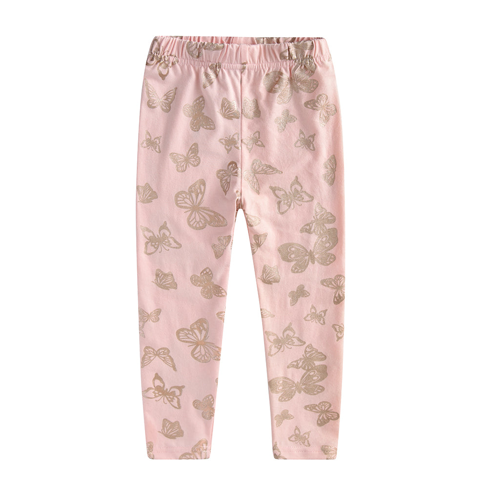 3PCS Rainbow Butterfly Star Leggings Little Girl Toddler Cotton Skinny Leggings Pants Set