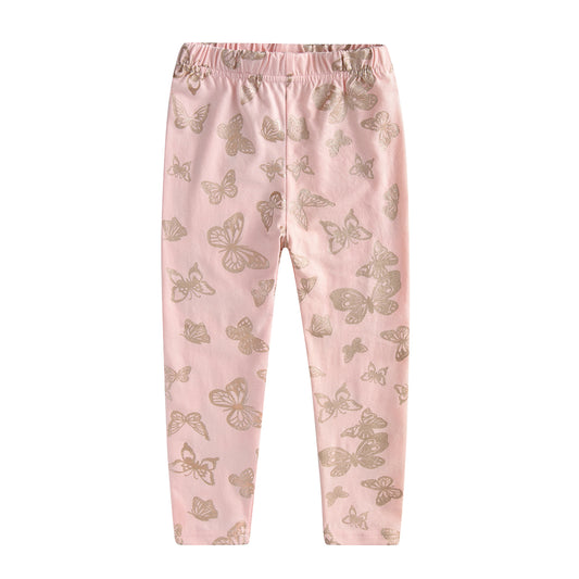 3PCS Rainbow Butterfly Star Leggings Little Girl Toddler Cotton Skinny Leggings Pants Set