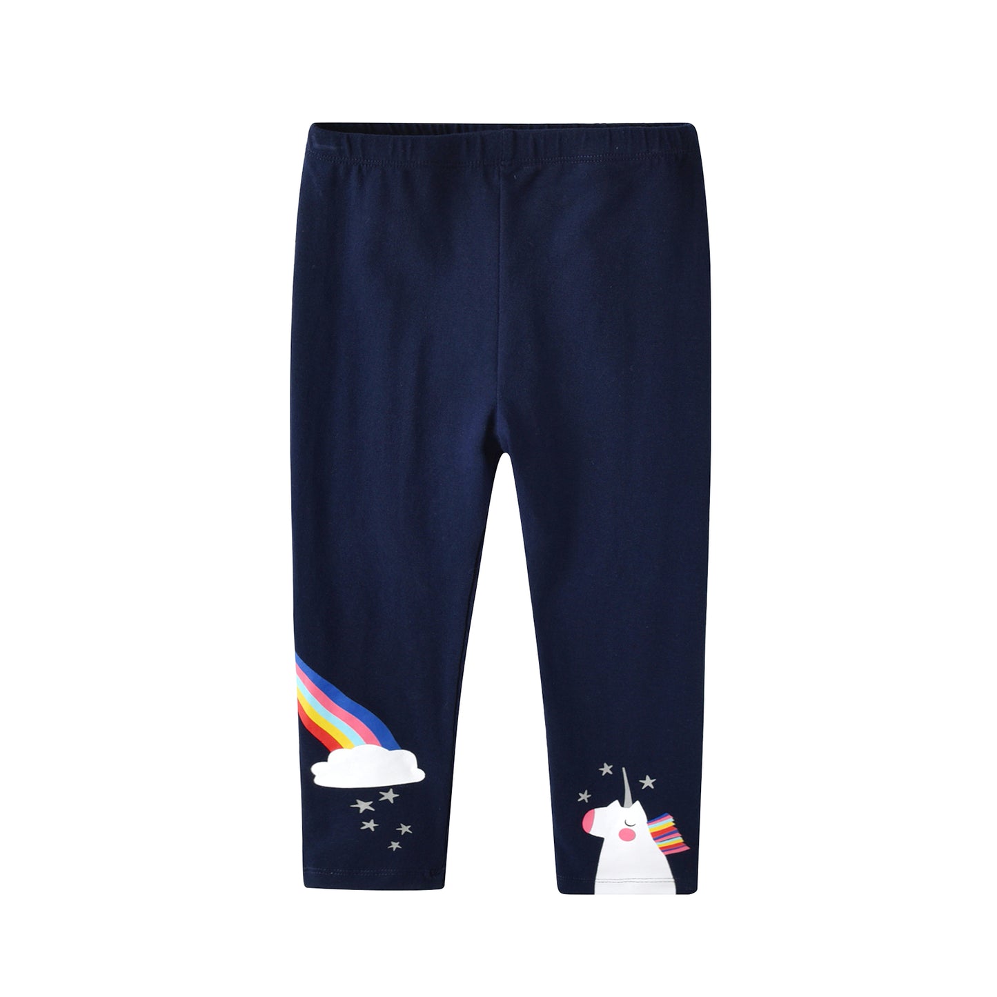 3PCS Blue Butterfly Star Girl Toddler Cotton Skinny Leggings Pants Set