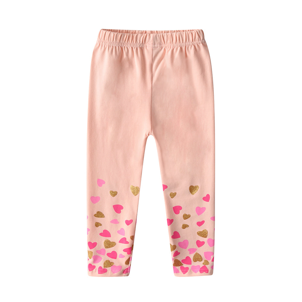 2Y-8Y Girls Clothing Sets Love Heart Pattern Sweater and Leggings for Toddlers Girls