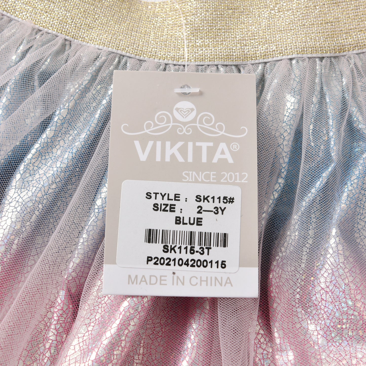 2Y-8Y Pink Gradient Ruffle Tulle Tutu Skirts for Girls Toddler