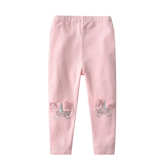 2-8Y Pink Cute Unicorn Grils Toddler Leggings Pant