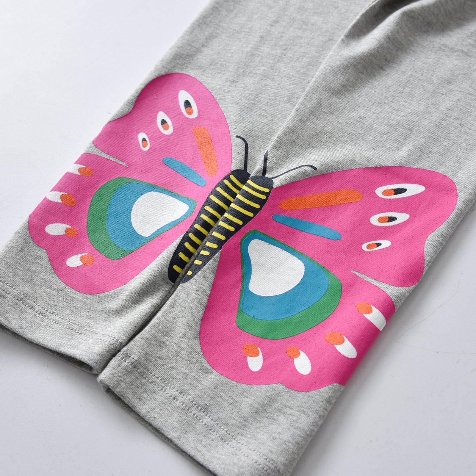 2-8Y Girls Casual Pant Butterfly Printed Grey Legging Pant