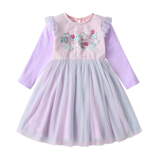 Flower Sequined Dream Style Princess Girl Toddler Tutu Girl