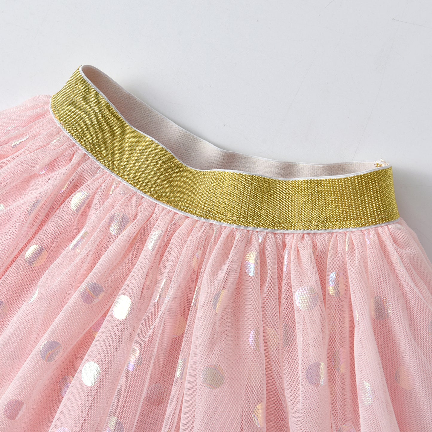 2Y-8Y Pink Spot Layered Tulle Tutu Skirts for Girls Toddler