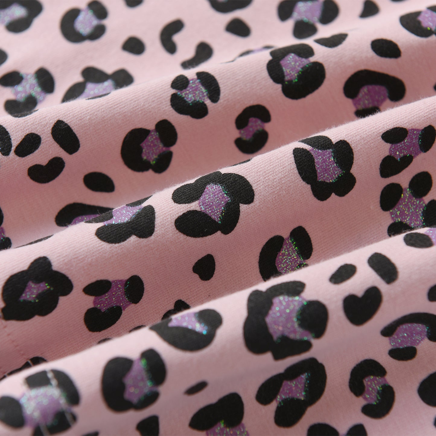 2-8Y Girls Long Sleeve Casual Dress Cute Cat Leopard Print A Line Dress