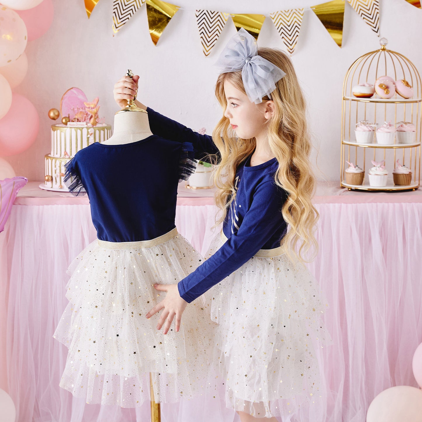 Shiny Star Princess Tulle Girl Toddler Tutu Dress for Birthday Party