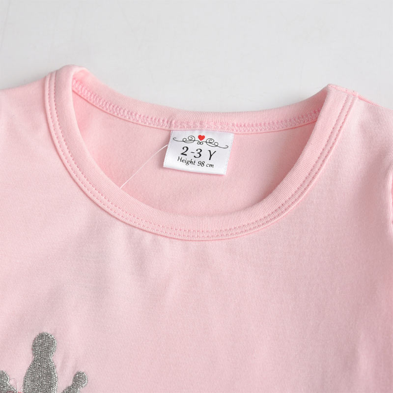 Unicorn Long Sleeve T-Shirt and Butterfly Leggings Pants Pink Set for Girl Toddler 3-8T