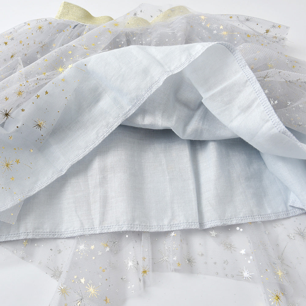 Sequins Star Tulle Skirts Summer Irregular Tutu Skirts for Girls Toddler