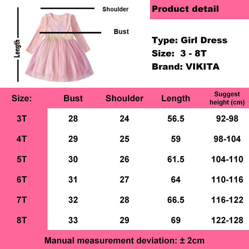Butterfly Sequined Long Sleeve Toddler Winter Tutu Girl Dress for Party Brithday Daily