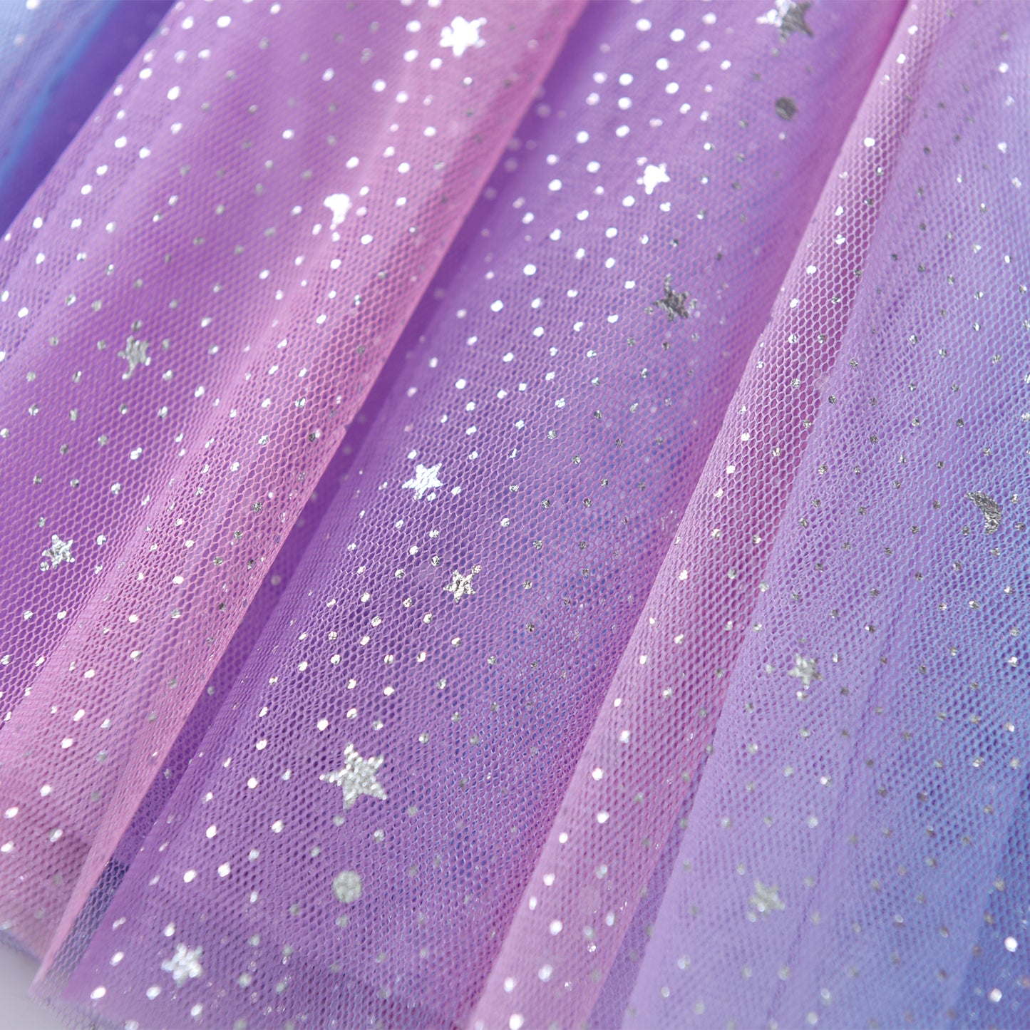 2Y-8Y Girls Sleeveless Dress Purple Rainbow Mermaid Sparkle Tulle Tutu Dress