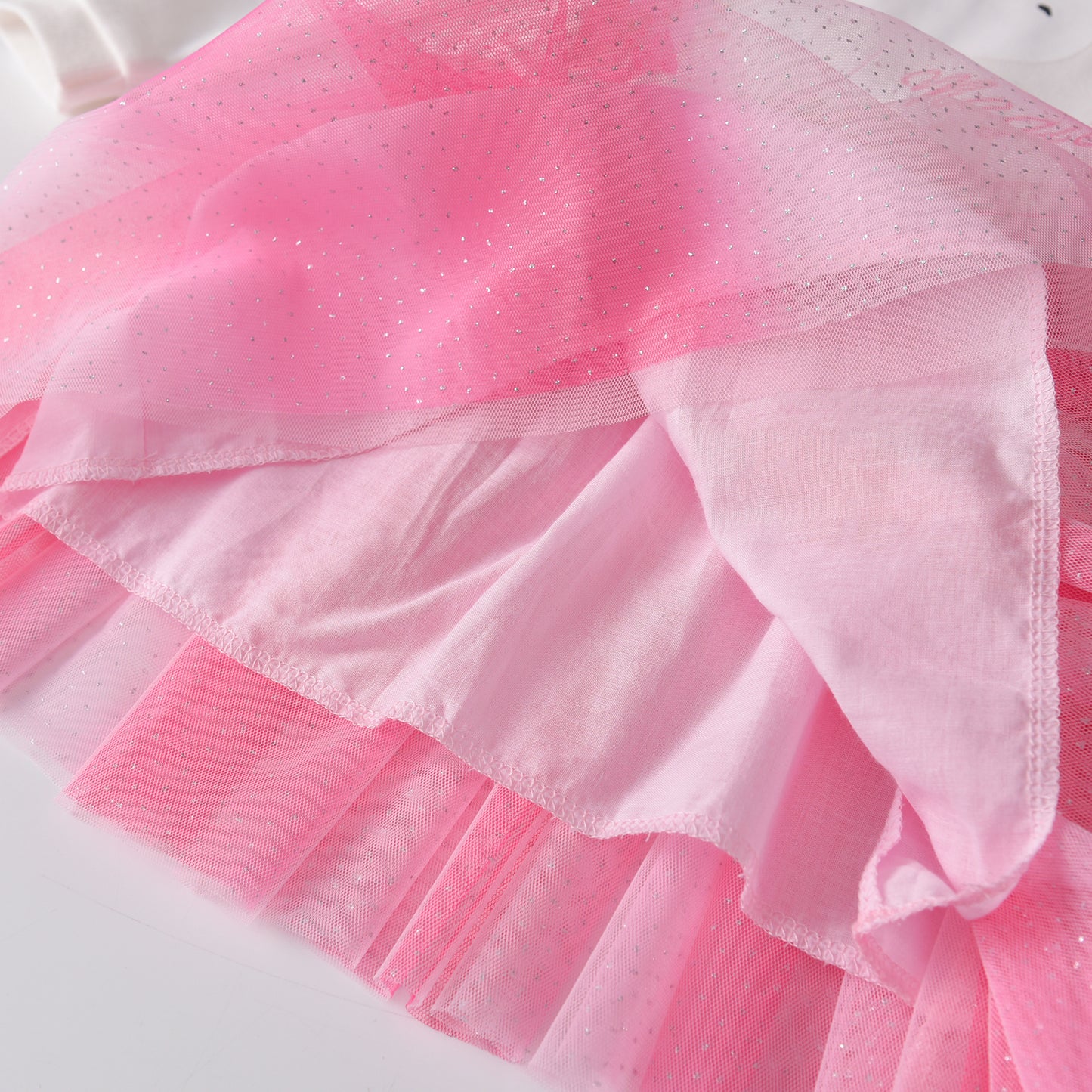 2-8Y Girls Tutu Dress Pink Unicorn with 3D Flower Sweatshirt Top Tutu Dress
