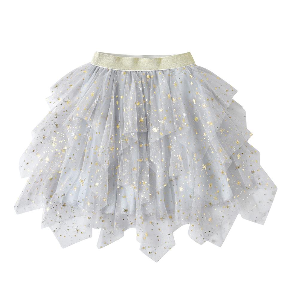 2-8Y Girls Clothes Set Star Print Cardigan Sweaters + Star Sparkle Layers Tulle Skirt