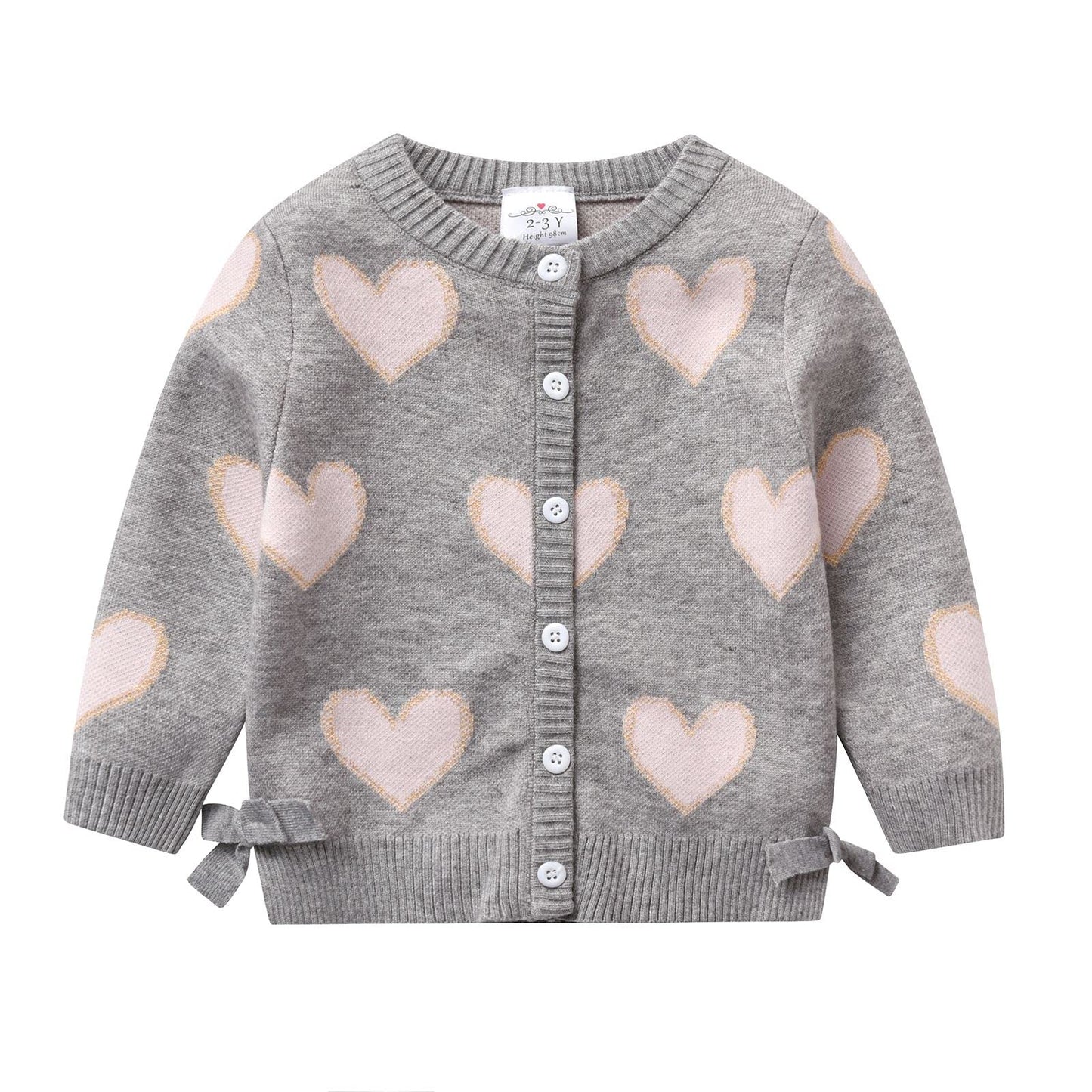 2Y-8Y Girls Clothing Sets Love Heart Pattern Sweater and Leggings for Toddlers Girls