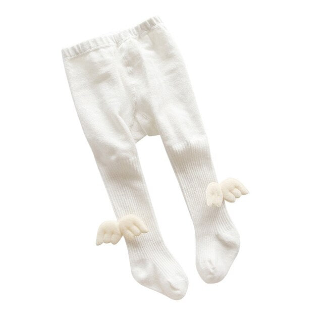 Pantyhose Girl Tights Skinny Stockings Angel Wings Cotton Warm Tights Toddlers Knitted Stocking