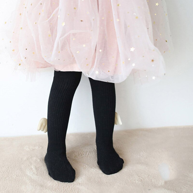 Pantyhose Girl Tights Skinny Stockings Angel Wings Cotton Warm Tights Toddlers Knitted Stocking