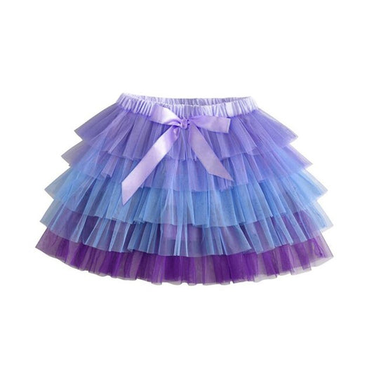 Girl Toddler Cake Tutu Skirts Princess Ball Gown  5 Layers Tulle Skirts