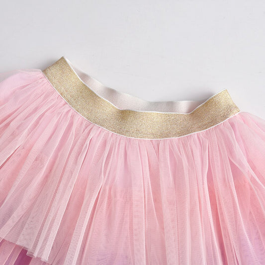 Multilayer Colorful Tutu Cake Skirt Princess Ball Gown Skirt