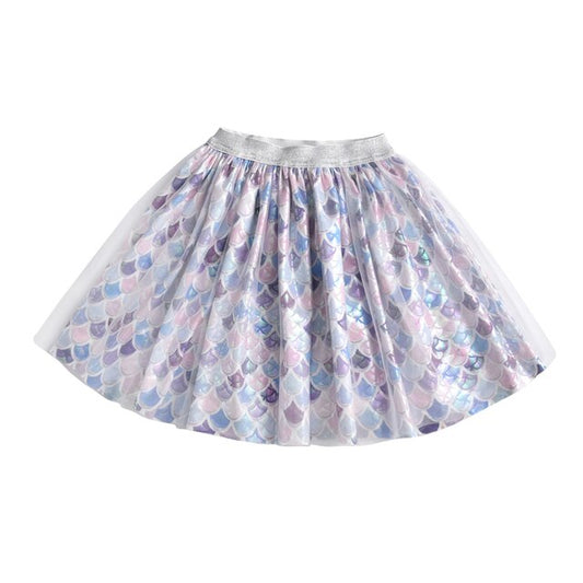 Mermaid Pattern Tutu Skirt Girl Pettiskirt Ball Gown Party Dance Tulle Skirts