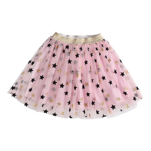 Girls Skirts Ballet Dance Star Pettiskirts Toddlers Multilayer Mesh Skirts