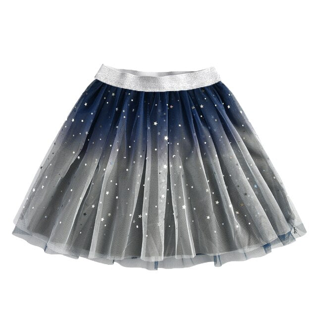 Girl Toddler Tutu Skirt Sequins Princess Layered Casual Tulle Skirt