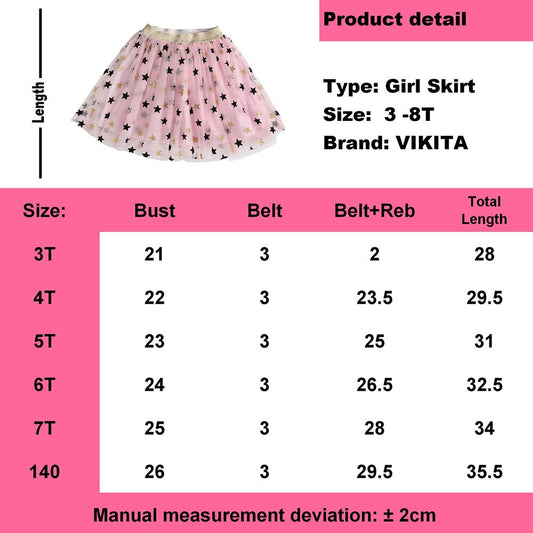 Girls Skirts Ballet Dance Star Pettiskirts Toddlers Multilayer Mesh Skirts