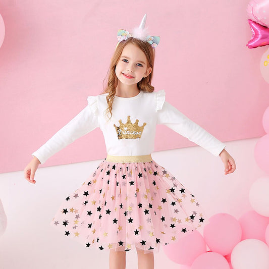 Girls Skirts Ballet Dance Star Pettiskirts Toddlers Multilayer Mesh Skirts
