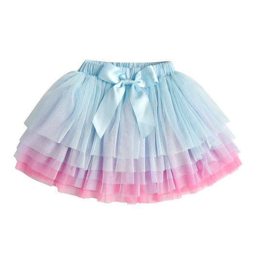 Colorful Bow Layered Princess Girl Toddler Skirts