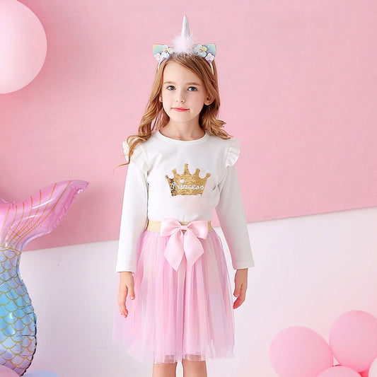 Princess Tutu Girl Toddler Birthday Party Bow Skirt