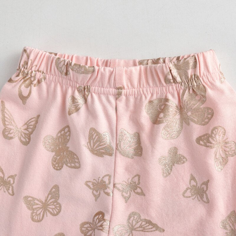 Butterfly Pattern Girl Toddler Skinny Legging Pant Trouser