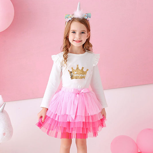 Party Cake Layered Girl Tutu Skirt Prom Princess Lace Skirt