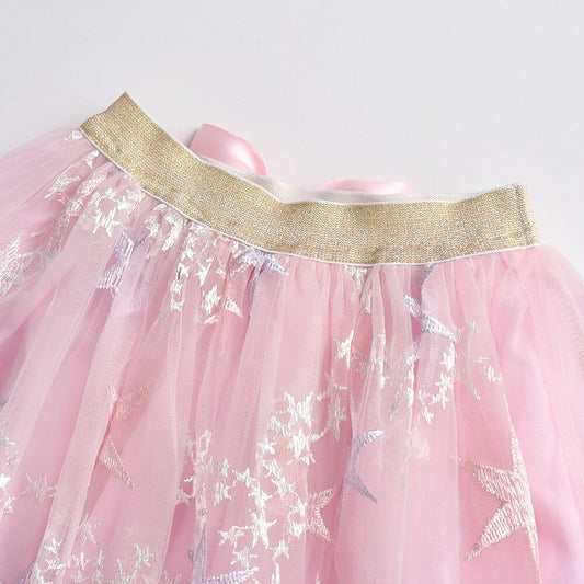Princess Girls Toddler Multilayer Tulle Tutu Skirt With Bow