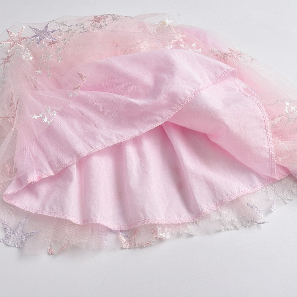 Princess Girls Toddler Multilayer Tulle Tutu Skirt With Bow