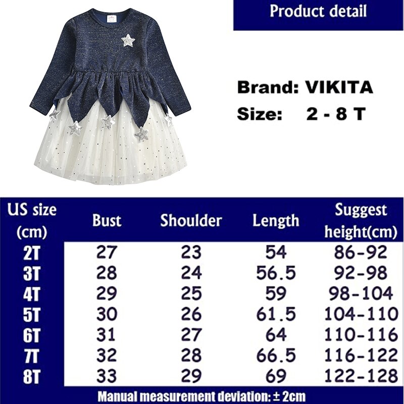 Bling Star Tulle Dress Girl Toddler Long Sleeve Tutu Dress