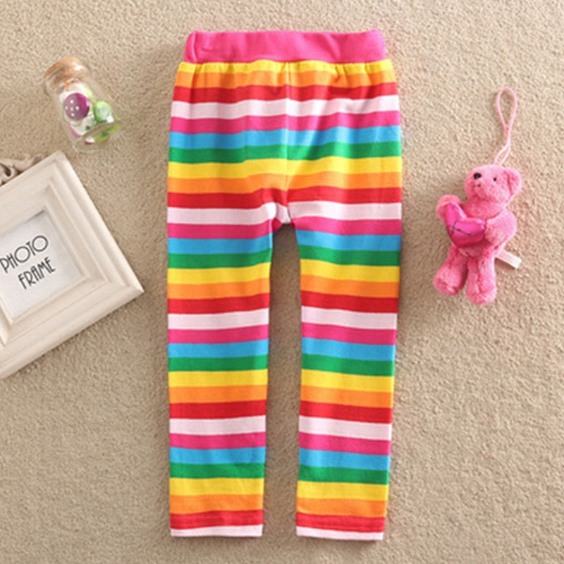 Rainbow Mermaid Top T-Shirt and Rainbow Leggings Pants 2PCS Girl Toddler Clothing Sets