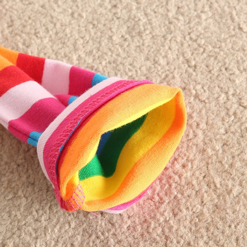 Rainbow Mermaid Top T-Shirt and Rainbow Leggings Pants 2PCS Girl Toddler Clothing Sets